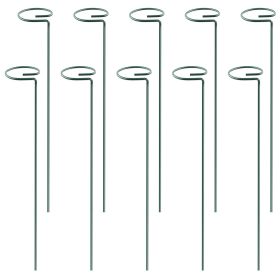 10 Packs 16in Plant Support Stakes Garden Flower Single Stem Support Stake Iron Plant Cage Support Ring For Tomatoes Orchid Lily Peony Rose Flower Ama