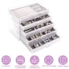 Clear Acrylic Jewelry Box Organizer with 5 Drawers Stackable Jewelry Holder Velvet Storage Case for Earrings Rings Bracelets Necklaces Ideal Gift for