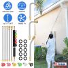 7.54FT Pressure Washer Extension Wand With 1/4" Quick Connect 4000 PSI Pressure 3 Curved Wands 6 Spray Nozzles For Deck Roof Yard Window Wall Fence Cl