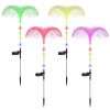 4Pcs Solar Powered Jellyfish Lights IP44 Waterproof Decorative Outdoor Lamps 7 Color Changing Night Light