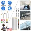 7.54FT Pressure Washer Extension Wand With 1/4" Quick Connect 4000 PSI Pressure 3 Curved Wands 6 Spray Nozzles For Deck Roof Yard Window Wall Fence Cl