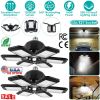 2 Packs LED Garage Lights 160W LED Shop Light Deformable E26/E27 Garage Ceiling Lights with 6 Adjustable Lighting Blades for Garage Basement Shop