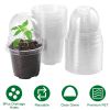 30Pcs Plant Nursery Pots PET Flower Seed Starting Pots Container with Dome with Drainage Holes