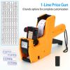 8 Digits Price Numerical Tag Gun Price Label Marker Tagger MX-5500 w/ Sticker Labels Refill Ink for Office Supermarket Retail Shop Grocery Store