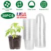 30Pcs Plant Nursery Pots PET Flower Seed Starting Pots Container with Dome with Drainage Holes