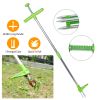 Weed Puller Twister Stand Up Root Removal Hand Tool 3 Claws Aluminum Grass Manual Remover 38.98in Long Handle w/ Foot Pedal