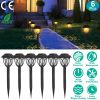 6Pack Solar Powered Stake Light Outdoor Decorative Landscape Lamp IP45 Waterproof Auto On Off Outdoor Light for Pathway Garden Yard Patio