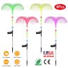 4Pcs Solar Powered Jellyfish Lights IP44 Waterproof Decorative Outdoor Lamps 7 Color Changing Night Light