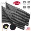 All Black American Flag 3x5FT UV Protection Black US Flag Double Side Printing Fade Resistant Black USA Flag with Brass Grommets
