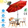 Solar Umbrella Lights Outdoor Parasol String Light 8 Lighting Mode Waterproof 104 LED 8 Bundles Warm White for Patio Garden Outdoor