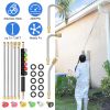 7.54FT Pressure Washer Extension Wand With 1/4" Quick Connect 4000 PSI Pressure 3 Curved Wands 6 Spray Nozzles For Deck Roof Yard Window Wall Fence Cl