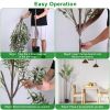 5.9FT Artificial Olive Tree Tall Fake Olive Plant Faux Potted Olive Tree with Lush Olive Branches and Fruits with Black Planter Pot for Modern Home Of