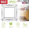 2 Packs Decorative Switch Cover European Romantic Wall Plate Protector w/Adhesive Sticker UK Style for Living Room Bathroom Kitchen