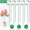 10 Packs 16in Plant Support Stakes Garden Flower Single Stem Support Stake Iron Plant Cage Support Ring For Tomatoes Orchid Lily Peony Rose Flower Ama
