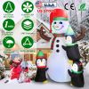 5.9FT Christmas Inflatable Outdoor Decoration Snowman Penguin Blow Up Yard Decoration with LED Light Built-in Air Blower for Winter Holiday Xmas Garde