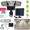 Solar Lights Outdoor 188 LEDs 1600lm Solar Security Lights Motion Sensor Lights 270°Lighting Angle Waterproof Dusk to Dawn Solar Wall Lights 360°Rotat