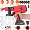 Portable Battery Powered Electric Paint Sprayer HVLP Spray Painting Gun Handheld Painter with 2 Spray Patterns 5 Nozzles 800ML Detachable Cup Flow Adj