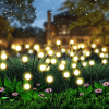Solar Powered Firefly Lights - Upgraded Waterproof Outdoor Garden Lights with Warm White LEDs, Decorative Landscape Lighting for Yard, Patio, Pathway