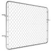 Garden Gate Chain Link Fence Gate, Galvanized Steel Garden Door for Yard Entrance Way, 47.2" x 70.9", Silver