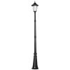 Solar Post Light 94.5" Outdoor Vintage Street Lamp Solar Powered for Garden Pathway Driveway Black