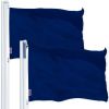 Solid Blue Color Flag 3x5 Ft 2 Pack Printed 150D Polyester