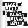 Black Lives Matter (Black/White) Flag 3x5 Ft 2-Pack Printed 150D Polyester