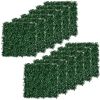Milan Artificial Grass 12-Piece Set, 19.75" x 19.75", Dark Green - Soft Feel & Drainage