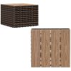 Quick Interlocking Flooring Patio Deck Tiles 12"x 12" Wood-Plastic Composite 11PCS Teak