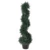 Topiary Artificial Cedar Tree 3ft Spiral Fake Plant Pre-potted Indoor Outdoor High-Quality