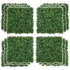 12-Piece 19.75" x 19.75" Milan Artificial Grass, Water Drainage, & Soft Feel, Light Green