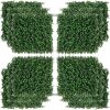 12PCS Artificial Boxwood Wall Panels 20" x 20" Float Grass Privacy Fence Screen Faux Hedge Greenery Backdrop for Home Garden Backyard Balcony