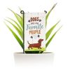 Garden Flag & Stand Dogs are My Favorite People | 4x8 Inch | Printed Blockout Polyester