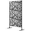 Messy Branch Room Divider: 6.5FT Metal Outdoor Privacy Screen with Stand