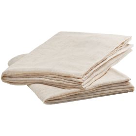 VEVOR Natural Linen Curtains, 52 x 84 inch 2 Panels Set, Semi Sheer Light Filtering Flax Textured Linen Drapes, Rod Pocket Back Tab Design