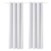 VEVOR Blackout Curtains, White Blocking Drapes for Bedroom and Living Room, 2 Panels Set Grommet Room Darkening Curtain