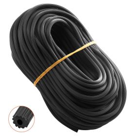VEVOR Window Screen Spline, 100 ft x 0.125 in Window Screen Retainer Spline, PVC Window and Door Screen Spline, Hollow Serrated Screen Holder Spline