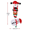 7.5FT Lighted Christmas Inflatable Decoration, Inflatable Hanging Santa & Reindeer & Snowman