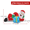 7FT Lighted Christmas Inflatable Decoration, Inflatable Santa Lying on Floor