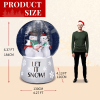 6 FT Lighted Christmas Inflatable Decoration, Large Inflatable Snow Globe with Snowman Family
