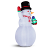12FT Tall Lighted Christmas Inflatable Decoration, Inflatable Giant Snowman Holding Gift Boxes