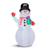 12FT Tall Lighted Christmas Inflatable Decoration, Inflatable Giant Snowman Holding Gift Boxes