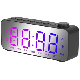 RGB LED Digital Alarm Clock - 8 Alarm Sounds, 8 Font Colors, 16 Volumes, 5 Dimmer Modes, 3 Alarm Settings