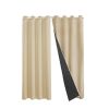 1 Panel Ivory Smooth 52 in. W x 96 in. L Blackout Thermal-Insulated Room Darkening Cold Protection Curtain for Winter