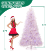 7 FT Artificial Christmas Tree with 400 Lights Stepless Dimming, 3 Color Modes