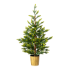 2 Pack 4 FT Dual Tone Artificial Christmas Tree with Pot Stand, Potted Xmas Pine Tree with 119 Branch Tips for Holiday Party Office Home, Green