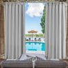 50" W x 120" L Outdoor Curtains Panel Tab Top Window Curtain for Pergola/ Patio/Balcony ( 1 Panel ) , Grey