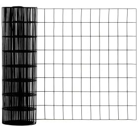60inch x 50ft Black Vinyl Coated Hardware Cloth 2" X 4" 16Ga Welded Wire Mesh fence, PVC Coated Welded Chicken Wire Fencing