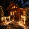 Christmas Star Solar Pathway Lights, 8 Modes Waterproof Outdoor Decor, Romantic Holiday Ambiance Lights & Perfect Gift for Family Friends