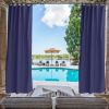 50 in. x 84 in. Outdoor Curtains Tab Top Window Curtain (1 Panel )