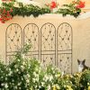 4 Pack Metal Garden Trellis 71" x 19.7" Rustproof Trellis for Climbing Plants Outdoor Flower Support Butterfly Deco Black